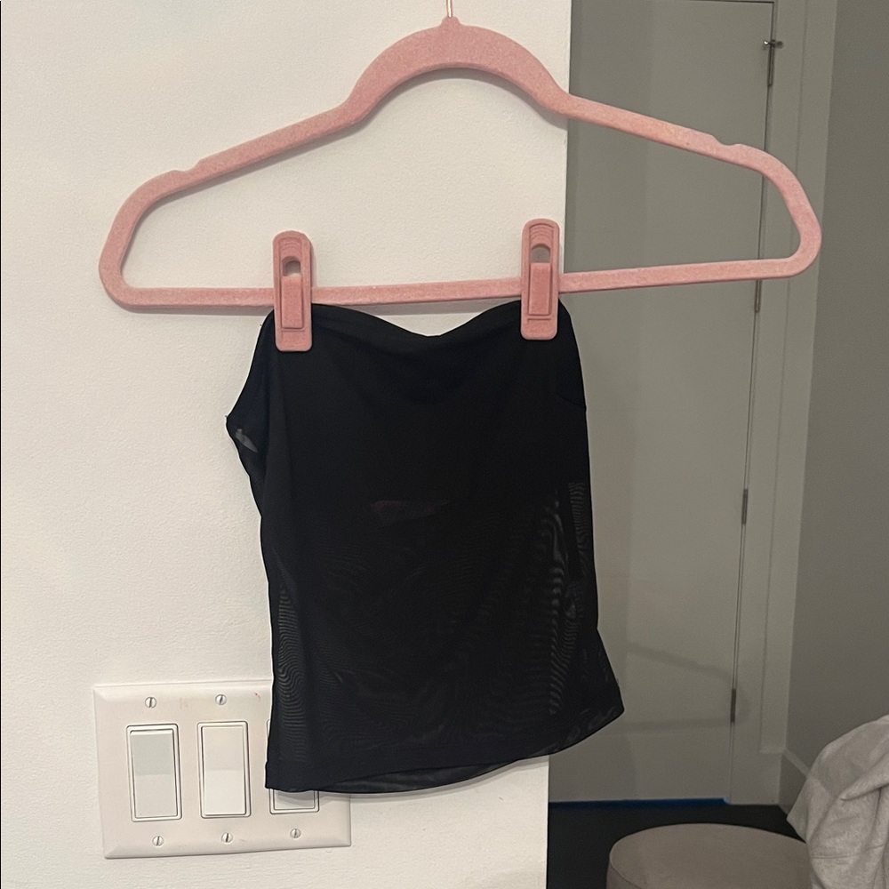Black Strapless Top